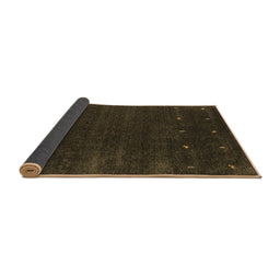 Sideview of Abstract Brown Contemporary Rug, con921brn