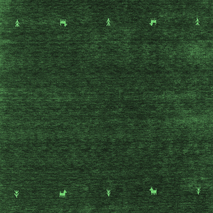 Machine Washable Abstract Emerald Green Contemporary Area Rugs, wshcon921emgrn