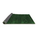 Sideview of Abstract Emerald Green Contemporary Rug, con921emgrn