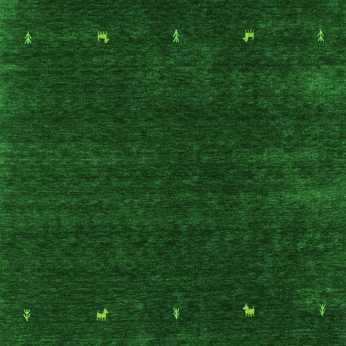 Abstract Green Contemporary Rug, con921grn