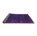 Sideview of Abstract Purple Contemporary Rug, con921pur