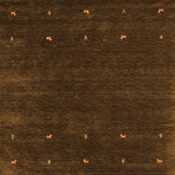 Serging Thickness of Abstract Orange Contemporary Rug, con921org