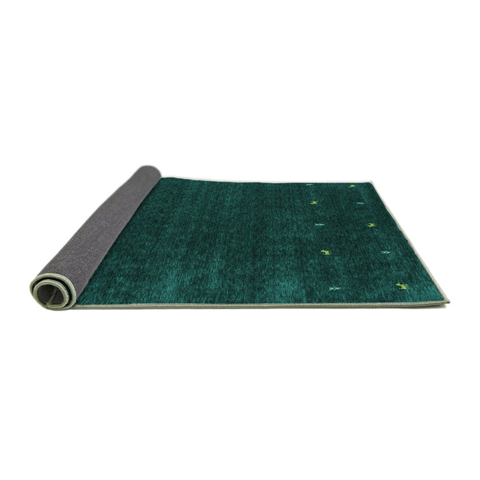 Sideview of Abstract Turquoise Contemporary Rug, con921turq