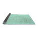 Sideview of Solid Light Blue Modern Rug, con922lblu