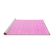 Sideview of Machine Washable Solid Pink Modern Rug, wshcon922pnk