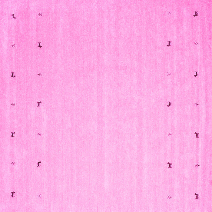 Square Solid Pink Modern Rug, con922pnk
