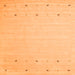 Round Machine Washable Solid Orange Modern Area Rugs, wshcon922org