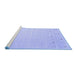 Sideview of Machine Washable Solid Blue Modern Rug, wshcon922blu