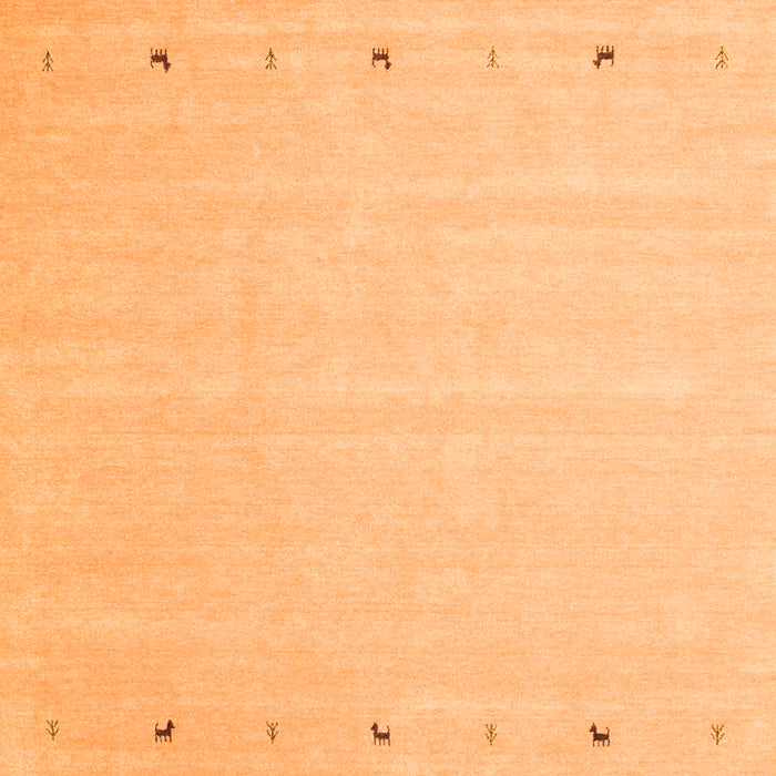 Solid Orange Modern Rug, con922org