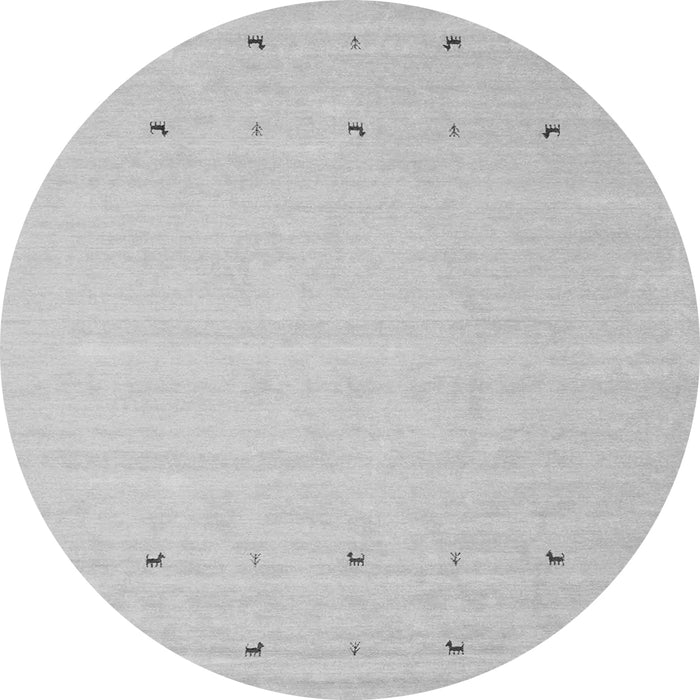 Square Solid Gray Modern Rug, con922gry