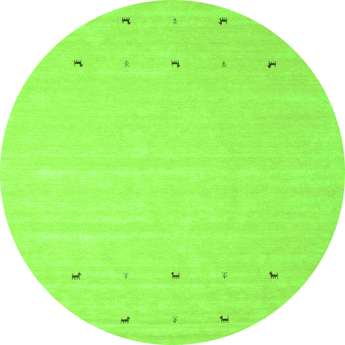 Square Solid Green Modern Rug, con922grn