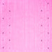 Square Machine Washable Solid Pink Modern Rug, wshcon922pnk