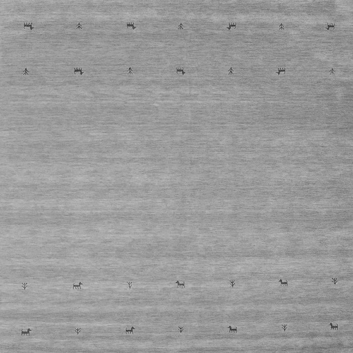 Round Machine Washable Abstract Gray Contemporary Rug, wshcon923gry