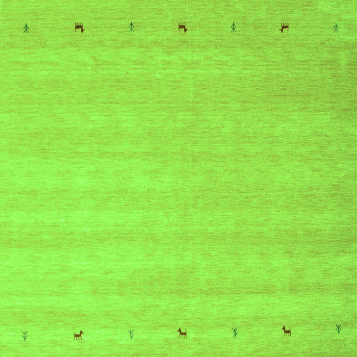 Serging Thickness of Machine Washable Abstract Green Contemporary Area Rugs, wshcon923grn