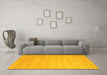 Machine Washable Abstract Yellow Contemporary Rug in a Living Room, wshcon923yw