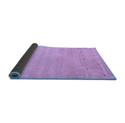 Sideview of Abstract Blue Contemporary Rug, con923blu