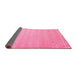 Sideview of Abstract Pink Contemporary Rug, con923pnk