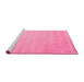 Sideview of Machine Washable Abstract Pink Contemporary Rug, wshcon923pnk