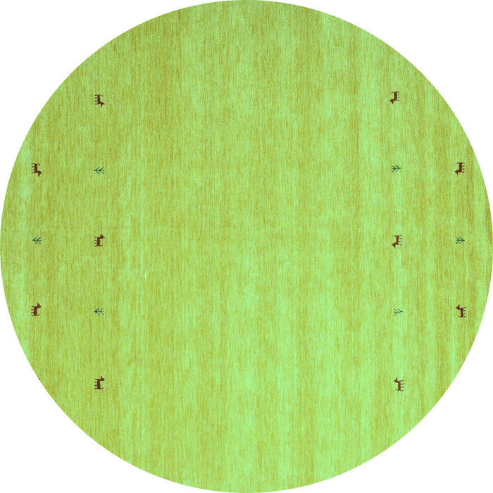 Round Machine Washable Abstract Turquoise Contemporary Area Rugs, wshcon923turq