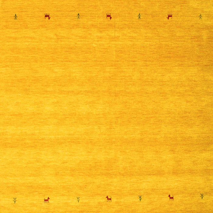 Abstract Yellow Contemporary Rug, con923yw