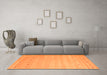 Machine Washable Abstract Orange Contemporary Area Rugs in a Living Room, wshcon923org