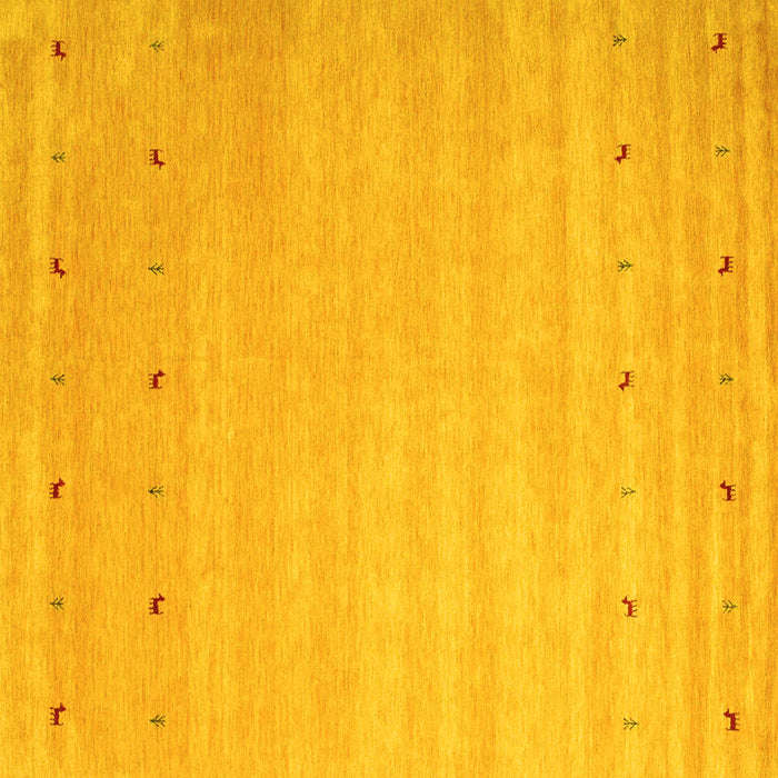 Square Abstract Yellow Contemporary Rug, con923yw