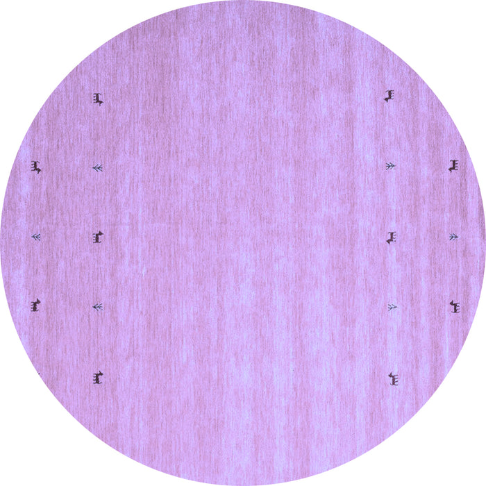 Round Abstract Blue Contemporary Rug, con923blu