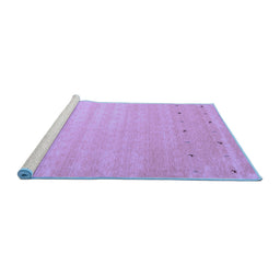 Sideview of Machine Washable Abstract Blue Contemporary Rug, wshcon923blu