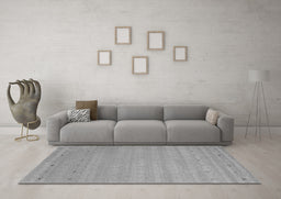 Machine Washable Abstract Gray Contemporary Rug in a Living Room,, wshcon923gry