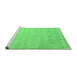 Sideview of Machine Washable Abstract Emerald Green Contemporary Area Rugs, wshcon923emgrn
