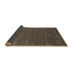 Sideview of Abstract Brown Contemporary Rug, con924brn