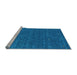 Sideview of Machine Washable Abstract Light Blue Contemporary Rug, wshcon924lblu