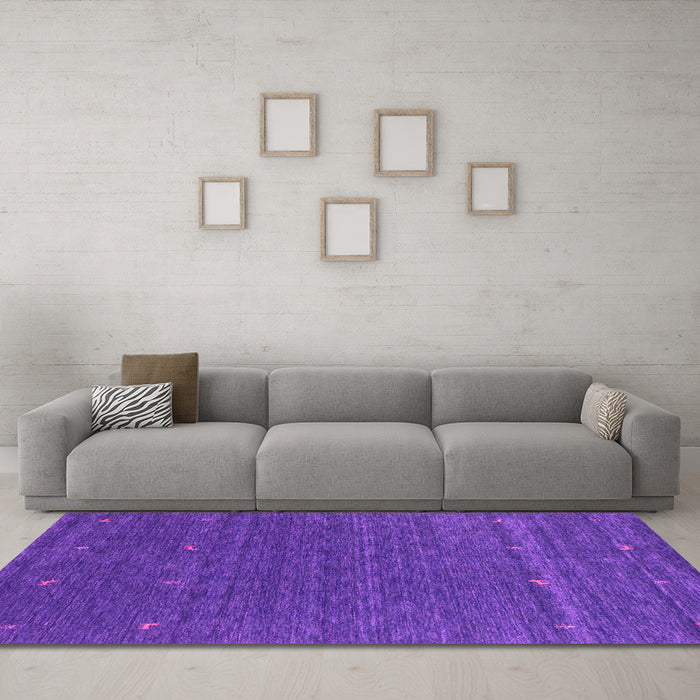 Machine Washable Abstract Pink Contemporary Rug in a Living Room, wshcon924pnk