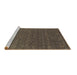 Sideview of Machine Washable Abstract Brown Contemporary Rug, wshcon924brn