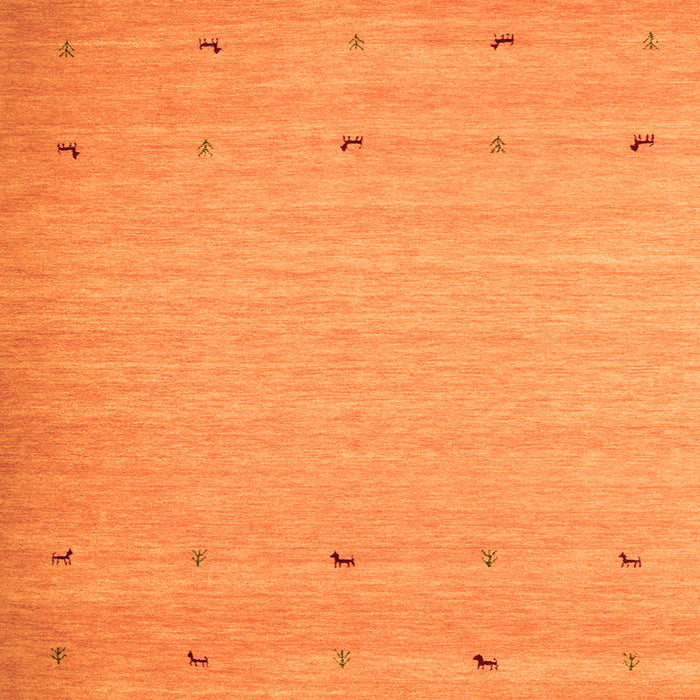 Serging Thickness of Abstract Orange Contemporary Rug, con925org