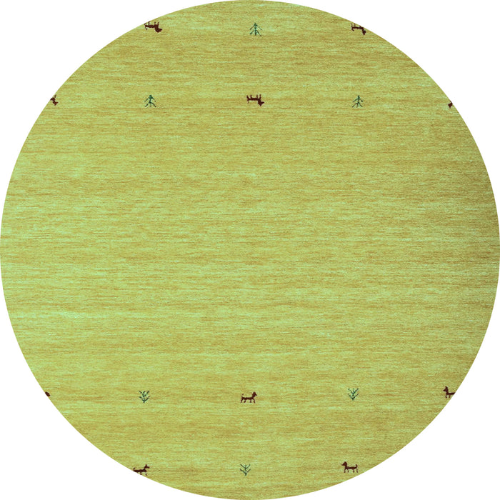 Round Abstract Light Blue Contemporary Rug, con925lblu