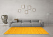 Machine Washable Abstract Yellow Contemporary Rug in a Living Room, wshcon925yw