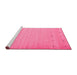 Sideview of Machine Washable Abstract Pink Contemporary Rug, wshcon925pnk