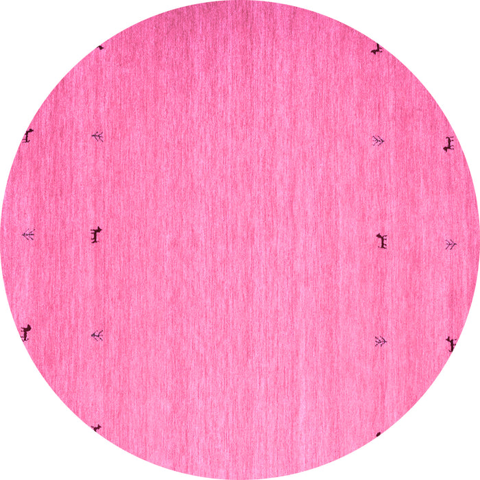 Round Abstract Purple Contemporary Rug, con925pur