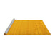 Sideview of Machine Washable Abstract Yellow Contemporary Rug, wshcon925yw