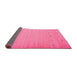 Sideview of Abstract Pink Contemporary Rug, con925pnk