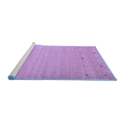 Sideview of Machine Washable Abstract Blue Contemporary Rug, wshcon925blu