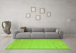 Machine Washable Abstract Green Contemporary Area Rugs in a Living Room,, wshcon925grn