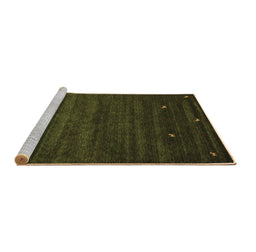 Sideview of Machine Washable Abstract Brown Contemporary Rug, wshcon926brn