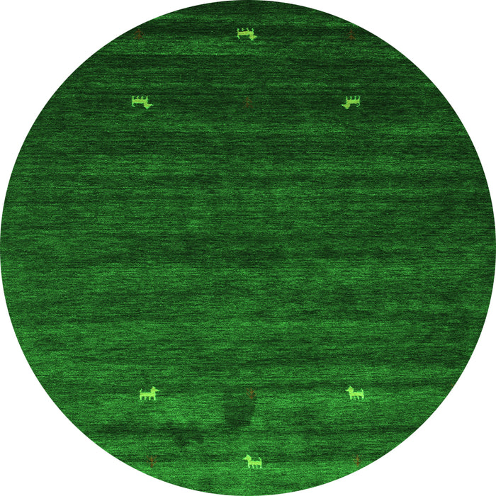 Square Abstract Green Contemporary Rug, con926grn