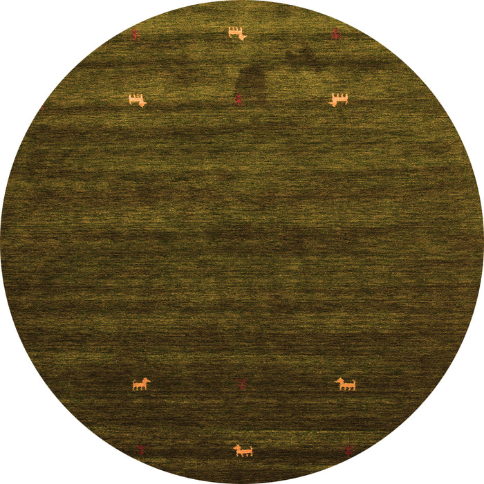 Square Abstract Orange Contemporary Rug, con926org