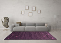 Machine Washable Abstract Purple Contemporary Rug, wshcon926pur