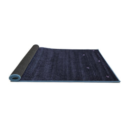 Sideview of Abstract Blue Contemporary Rug, con926blu