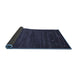 Sideview of Abstract Blue Contemporary Rug, con926blu