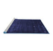 Sideview of Machine Washable Abstract Blue Contemporary Rug, wshcon927blu